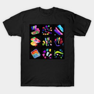 Colorful Touches - Black Style T-Shirt